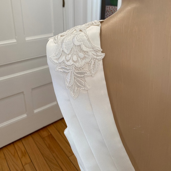 JESSICA MCCLINTOCK VINTAGE BRIDAL GOWN OFF WHITE - SIZE 10 - Picture 7 of 16